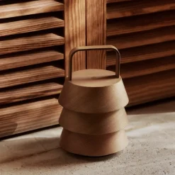 Luver portabel bordslampa natur