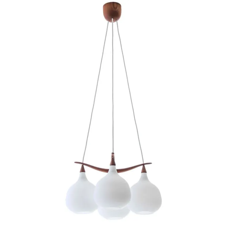Luxus 4-armad taklampa teak