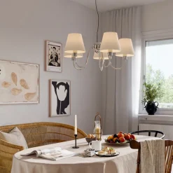 Lynx Ø75cm taklampa krom/vit