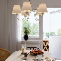 Lynx Ø75cm taklampa krom/vit