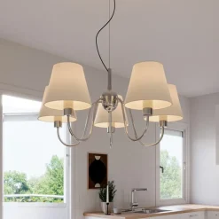 Lynx Ø75cm taklampa krom/vit