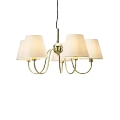 Lynx Ø75cm taklampa mässing/vit