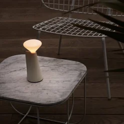 Mantle portabel bordslampa stone white
