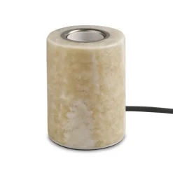 Marble bordslampa beige silk matt