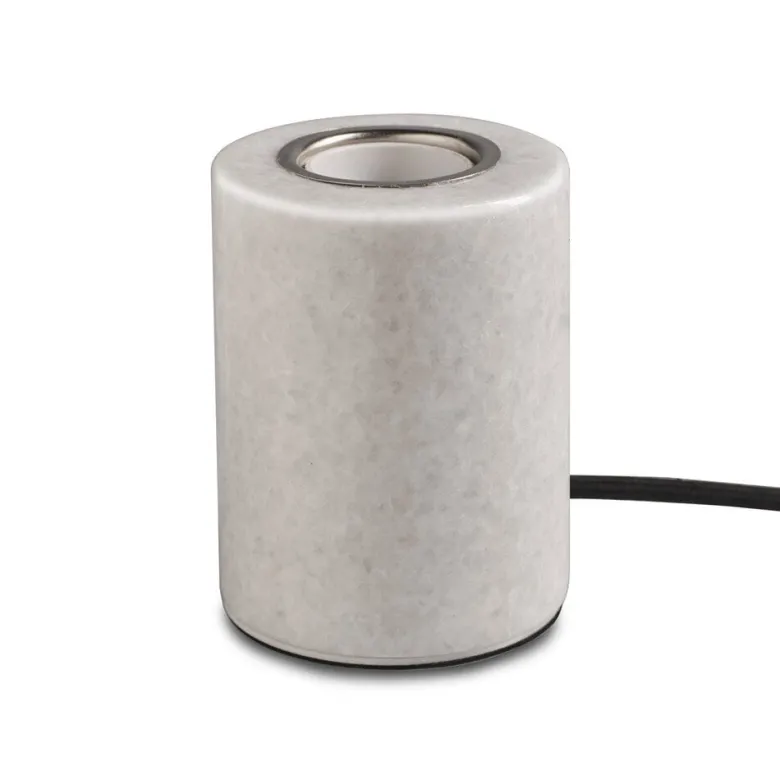 Marble bordslampa white polished