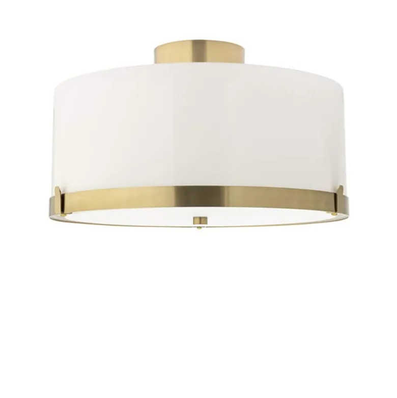 Marcel Ø40cm plafond mässing/vit