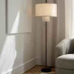 Margin golvlampa Beige canvas