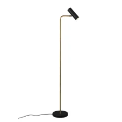 Marley golvlampa borstat mässing/matt svart