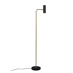 Marley golvlampa borstat mässing/matt svart