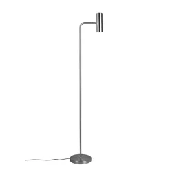 Marley golvlampa borstat stål