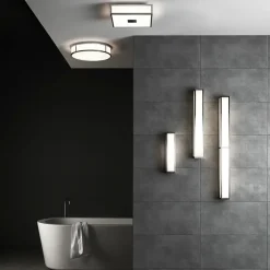 Mashiko round 300 plafond IP44 polerad krom