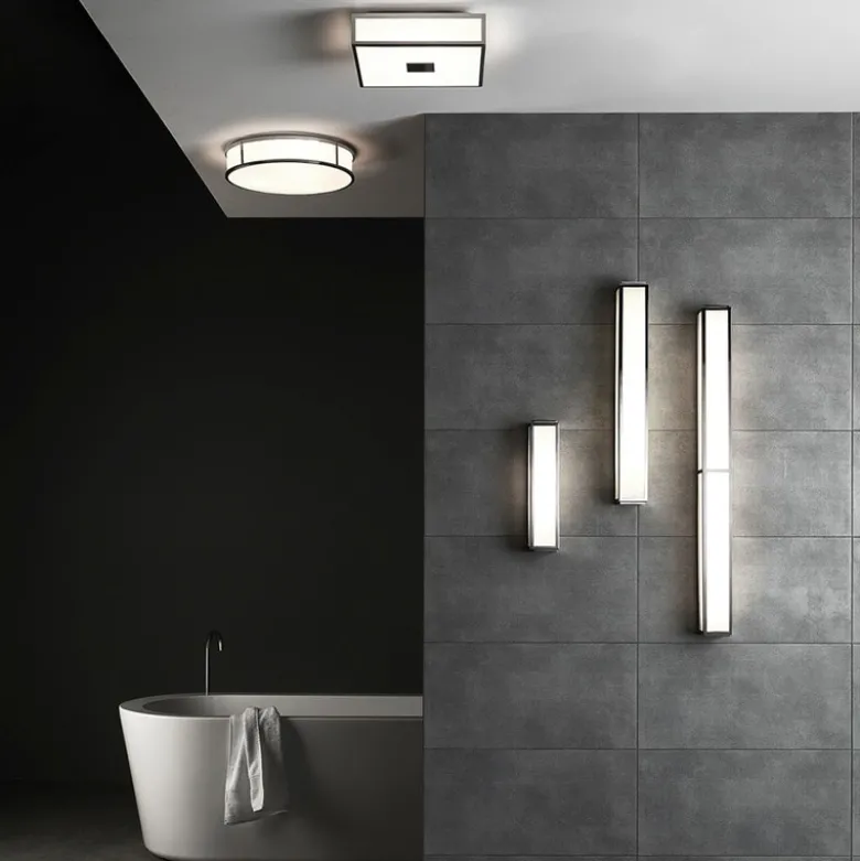Mashiko square 300 plafond IP44 polerad krom