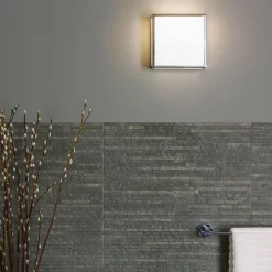 Mashiko square 200 plafond IP44 polerad krom