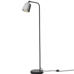 Material golvlampa ljusgrå betong/svart