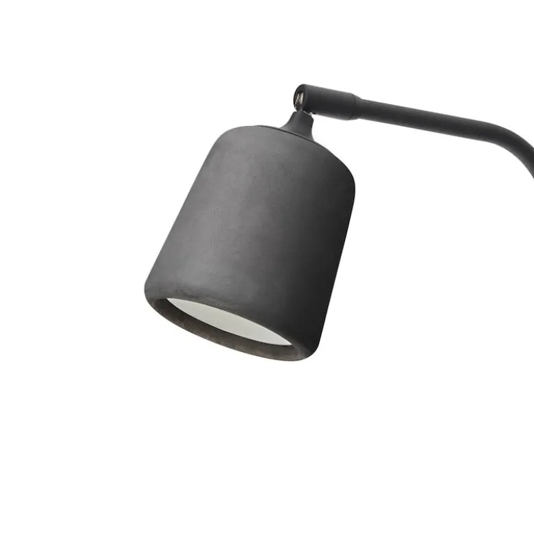 Material golvlampa mörkgrå betong/svart