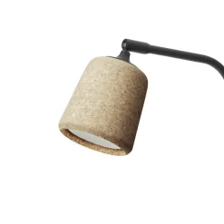 Material golvlampa natur kork/svart