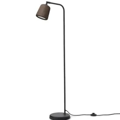 Material golvlampa rökt ek/svart