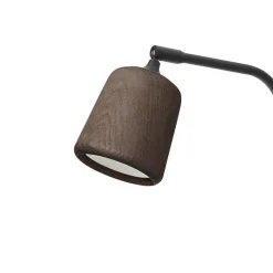 Material golvlampa rökt ek/svart