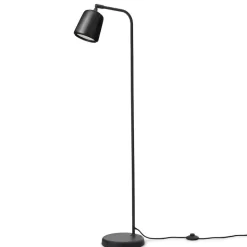 Material golvlampa svart marmor/svart