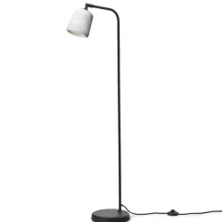 Material golvlampa vit marmor/svart