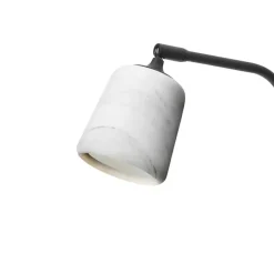 Material golvlampa vit marmor/svart