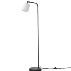 Material golvlampa vitt opalglas/svart