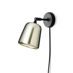 Material vägglampa gult stål/svart