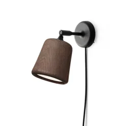 Material vägglampa rökt ek/svart