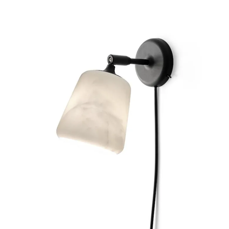 Material vägglampa the black sheep edition vit marmor/svart