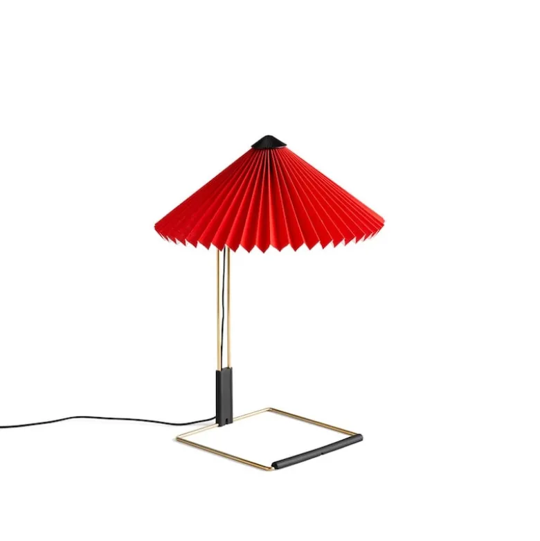 Matin 300 bordslampa bright red/brass