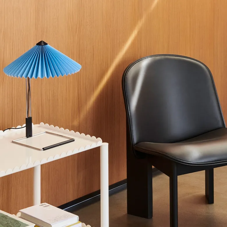 Matin 300 bordslampa placid blue/mirror