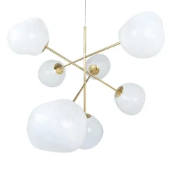 Melt Chandelier large taklampa opal/guld
