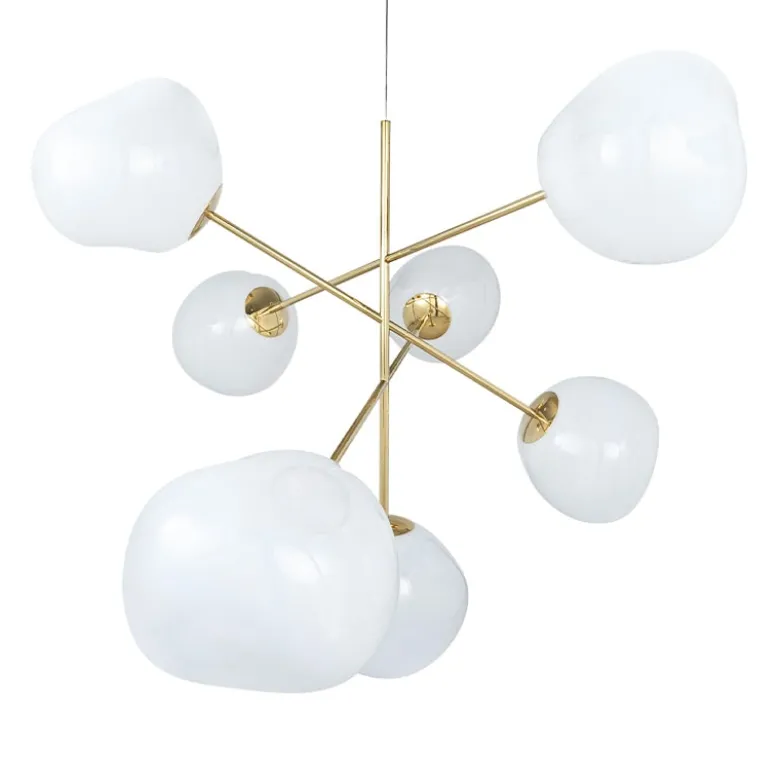 Melt Chandelier large taklampa opal/guld