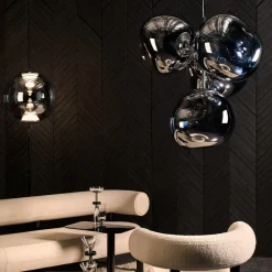 Melt Chandelier mini taklampa silver