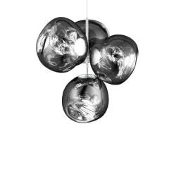 Melt Chandelier mini taklampa silver