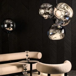 Melt Chandelier mini taklampa silver