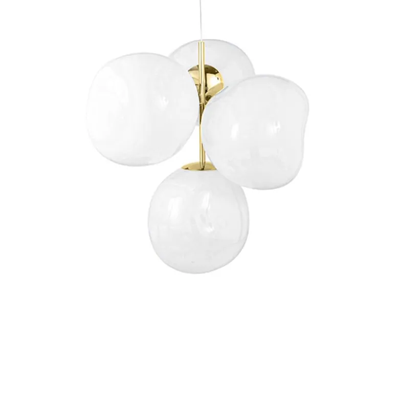 Melt Chandelier mini taklampa opal/guld