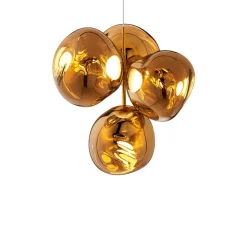 Melt Chandelier mini taklampa guld