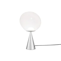 Melt Cone Fat bordslampa opal/silver