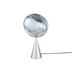 Melt Cone Fat bordslampa silver/ silver
