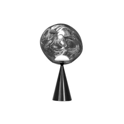 Melt Cone Fat bordslampa silver