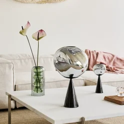 Melt Cone Fat bordslampa silver