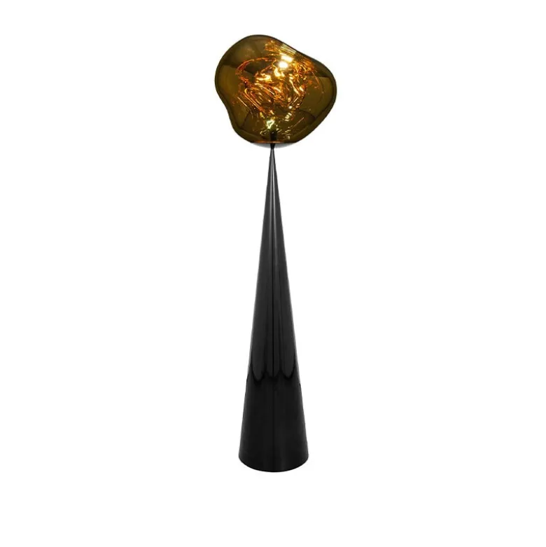 Melt Cone Fat golvlampa guld