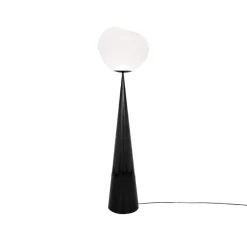 Melt Cone Fat golvlampa opal/svart