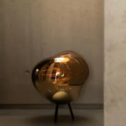 Melt portabel golv-/taklampa guld/svart