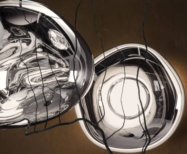 Melt Surface mini plafond/vägglampa silver