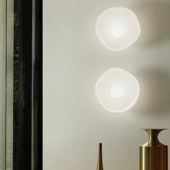 Melt Surface plafond/vägglampa opal/silver