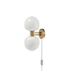Memoir 120 II vägglampa mässing/opalglas