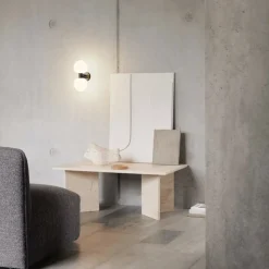 Memoir 120 II vägglampa svart/opalglas