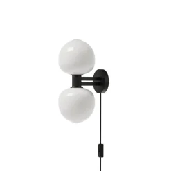 Memoir 120 II vägglampa svart/opalglas